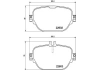 Brake pad set, disc brake 8DB 355 039-221 Hella