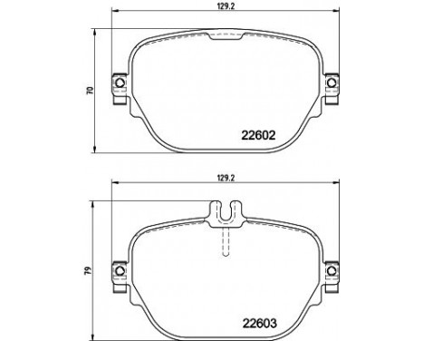 Brake pad set, disc brake 8DB 355 039-221 Hella