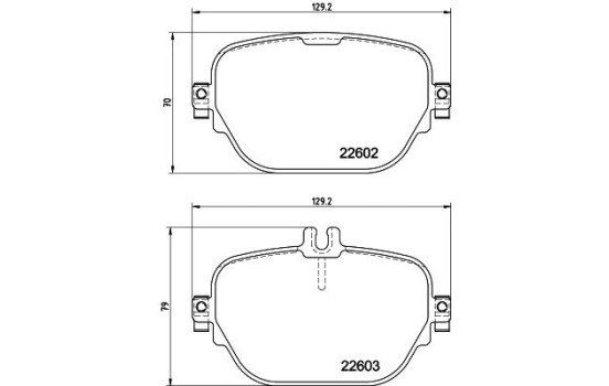 Brake pad set, disc brake 8DB 355 039-221 Hella