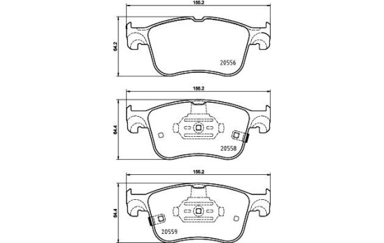 Brake pad set, disc brake 8DB 355 039-421 Hella, Image 4