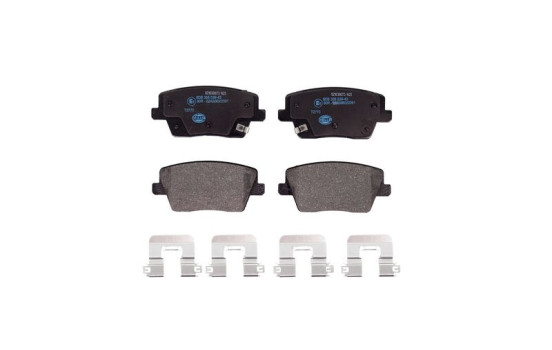 Brake pad set, disc brake 8DB 355 039-431 Hella