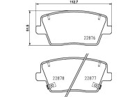 Brake pad set, disc brake 8DB 355 039-431 Hella