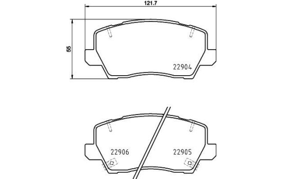 Brake pad set, disc brake 8DB 355 039-491 Hella, Image 4