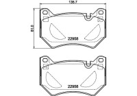 Brake pad set, disc brake 8DB 355 039-511 Hella