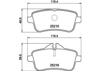 Brake pad set, disc brake 8DB 355 039-851 Hella