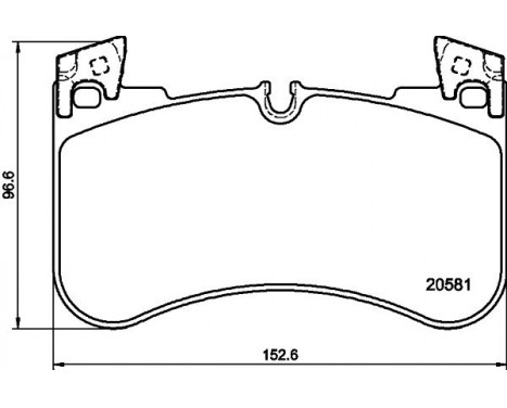 Brake pad set, disc brake 8DB 355 039-881 Hella