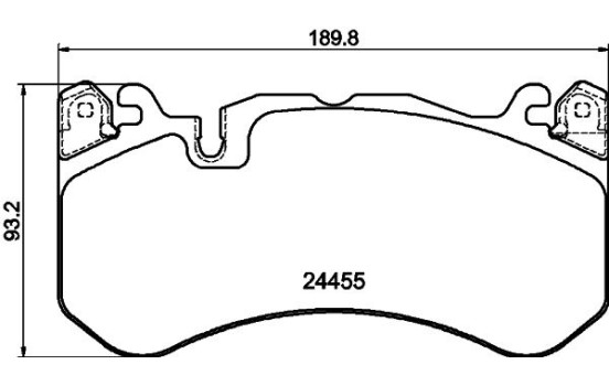 Brake pad set, disc brake 8DB 355 039-931 Hella