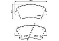 BRAKE PAD SET, DISC BRAKE 8DB 355 039-971 Hella