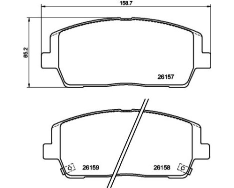 BRAKE PAD SET, DISC BRAKE 8DB 355 040-011 Hella, Image 4