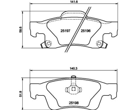 Brake pad set, disc brake 8DB 355 040-031 Hella, Image 4