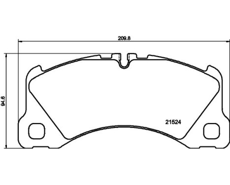 Brake pad set, disc brake 8DB 355 040-051 Hella
