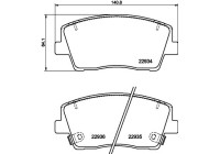 Brake pad set, disc brake 8DB 355 040-111 Hella