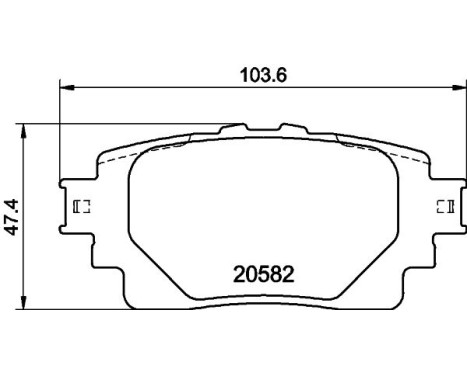 BRAKE PAD SET, DISC BRAKE 8DB 355 040-121 Hella, Image 4