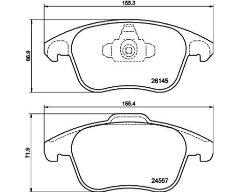 BRAKE PAD SET, DISC BRAKE 8DB 355 040-141 Hella, Image 4
