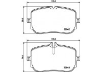 Brake pad set, disc brake 8DB 355 040-161 Hella