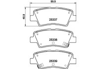 Brake pad set, disc brake 8DB 355 040-171 Hella