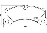 Brake pad set, disc brake 8DB 355 040-201 Hella