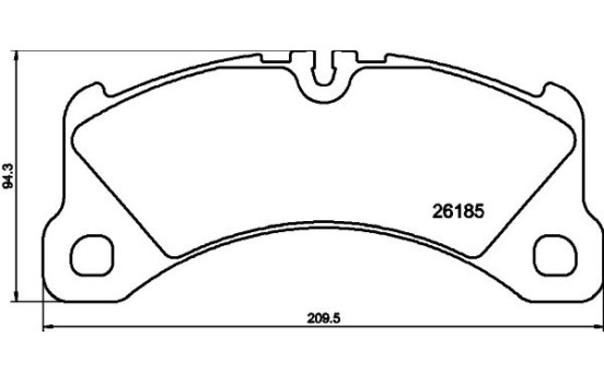 Brake pad set, disc brake 8DB 355 040-201 Hella