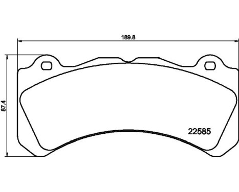 Brake pad set, disc brake 8DB 355 040-211 Hella