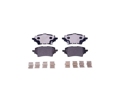 Brake pad set, disc brake 8DB 355 040-221 Hella