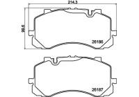 Brake pad set, disc brake 8DB 355 040-241 Hella