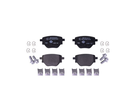 Brake pad set, disc brake 8DB 355 040-321 Hella