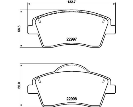 Brake pad set, disc brake 8DB 355 040-351 Hella, Image 4