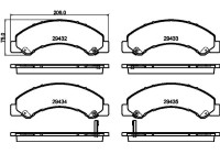 Brake pad set, disc brake 8DB 355 040-441 Hella