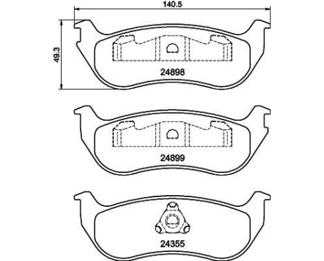 BRAKE PAD SET, DISC BRAKE 8DB 355 040-451 Hella, Image 4