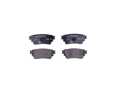 Brake pad set, disc brake 8DB 355 040-501 Hella