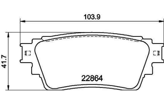 Brake pad set, disc brake 8DB 355 040-501 Hella, Image 4