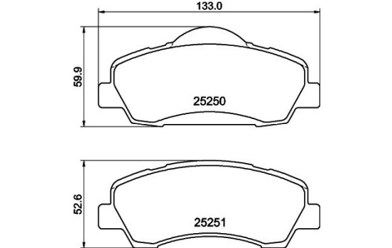 Brake pad set, disc brake 8DB 355 040-561 Hella, Image 4