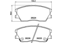 Brake pad set, disc brake 8DB 355 040-591 Hella