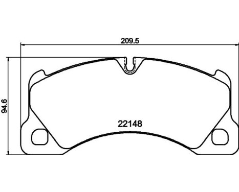 Brake pad set, disc brake 8DB 355 040-631 Hella, Image 4