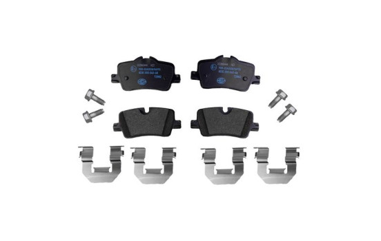 Brake pad set, disc brake 8DB 355 040-681 Hella