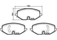 Brake pad set, disc brake 8DB 355 040-801 Hella