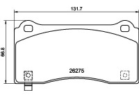 BRAKE PAD SET, DISC BRAKE 8DB 355 040-861 Hella