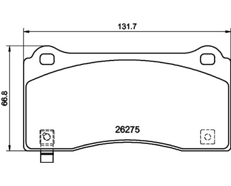 BRAKE PAD SET, DISC BRAKE 8DB 355 040-861 Hella, Image 4
