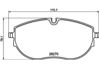 Brake pad set, disc brake 8DB 355 040-891 Hella