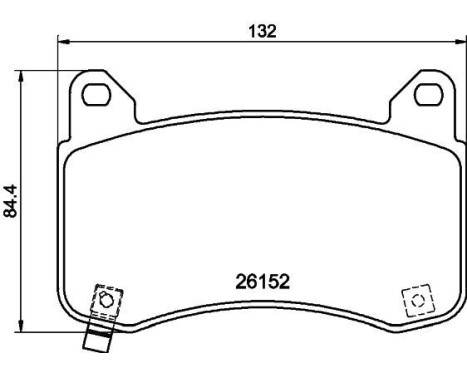 Brake pad set, disc brake 8DB 355 040-901 Hella