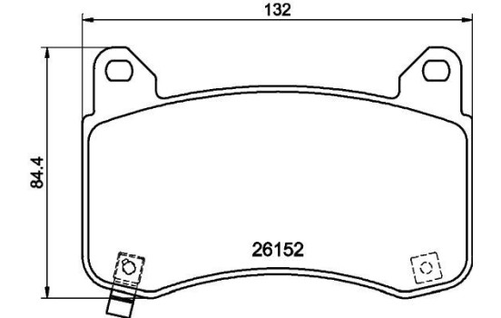 Brake pad set, disc brake 8DB 355 040-901 Hella
