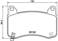 Brake pad set, disc brake 8DB 355 040-901 Hella