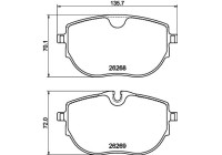 BRAKE PAD SET, DISC BRAKE 8DB 355 040-921 Hella