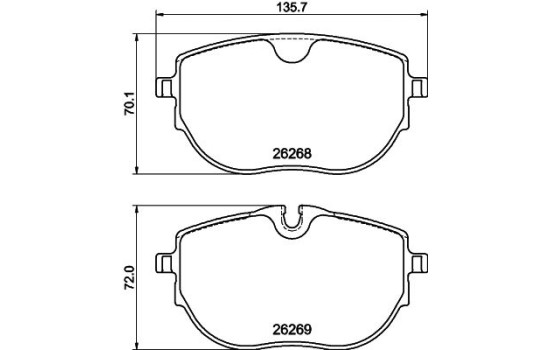 BRAKE PAD SET, DISC BRAKE 8DB 355 040-921 Hella