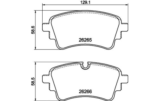 BRAKE PAD SET, DISC BRAKE 8DB 355 040-941 Hella, Image 4
