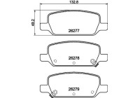 Brake pad set, disc brake 8DB 355 040-951 Hella