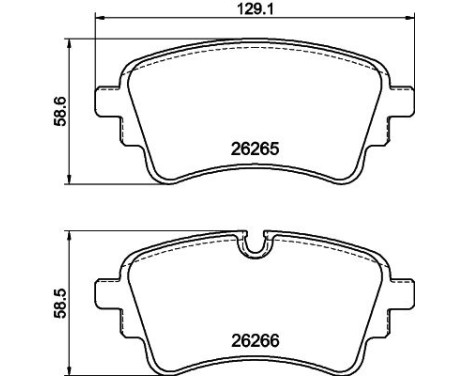 BRAKE PAD SET, DISC BRAKE 8DB 355 040-961 Hella, Image 4