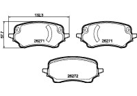 Brake pad set, disc brake 8DB 355 040-991 Hella