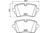 Brake pad set, disc brake 8DB 355 041-001 Hella