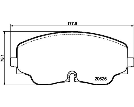 Brake pad set, disc brake 8DB 355 041-051 Hella